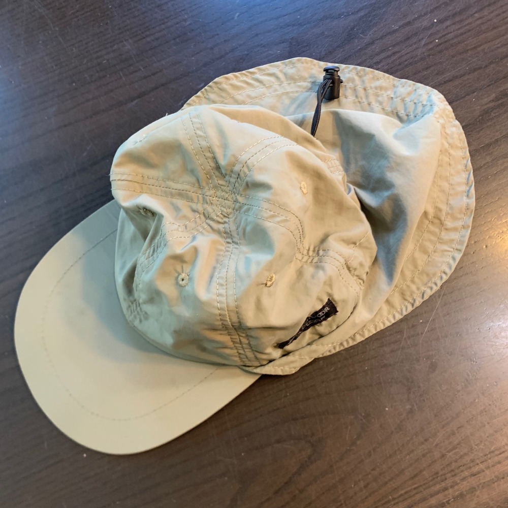 Dorfman Pacific DPC Outdoor Design Sun Hat Fossil Khaki Nylon Flap Cap MC13